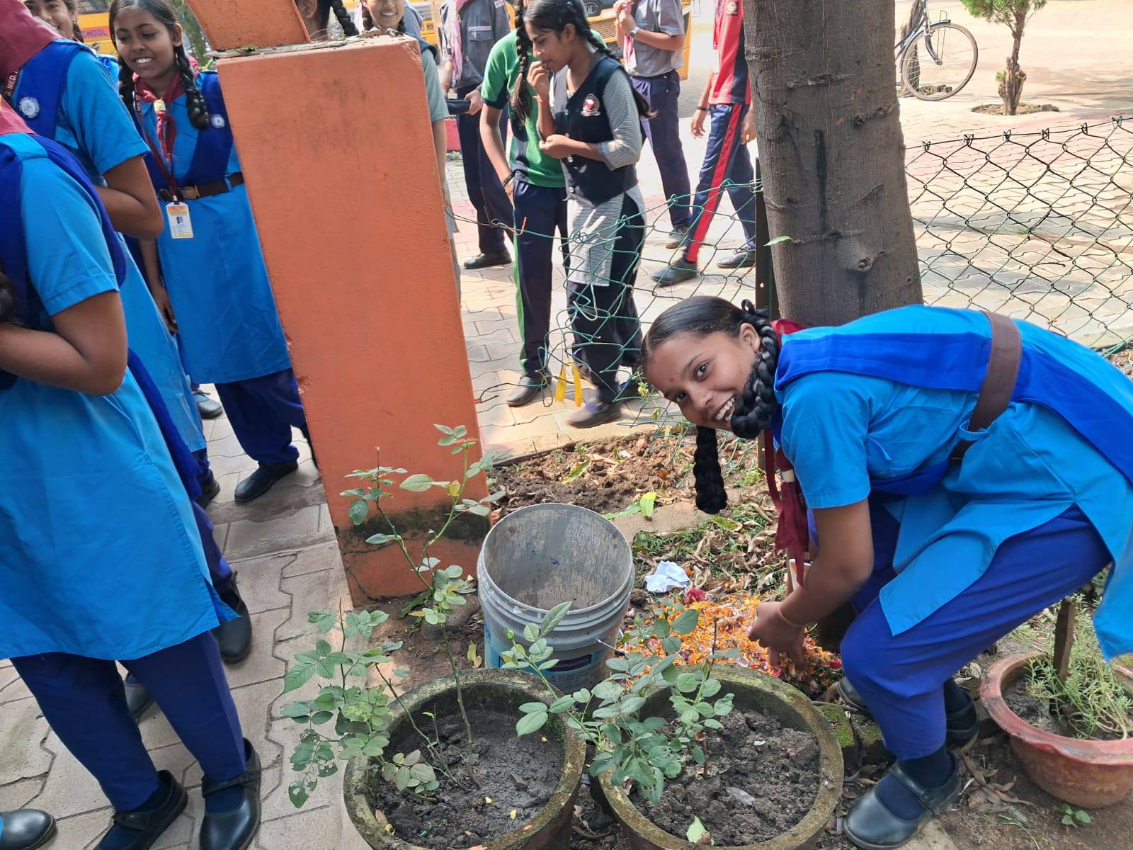 Cleanliness drive by Scout guide students