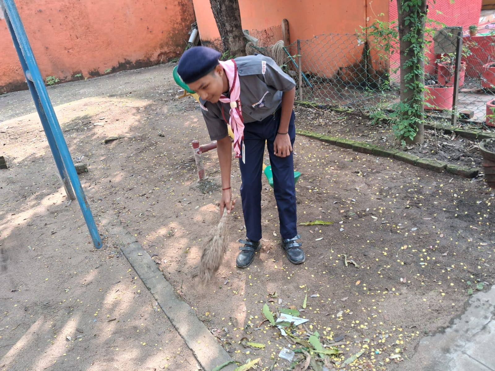 Cleanliness drive by Scout guide students