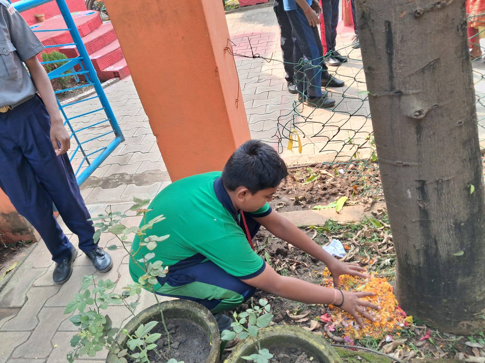 Cleanliness drive by Scout guide students