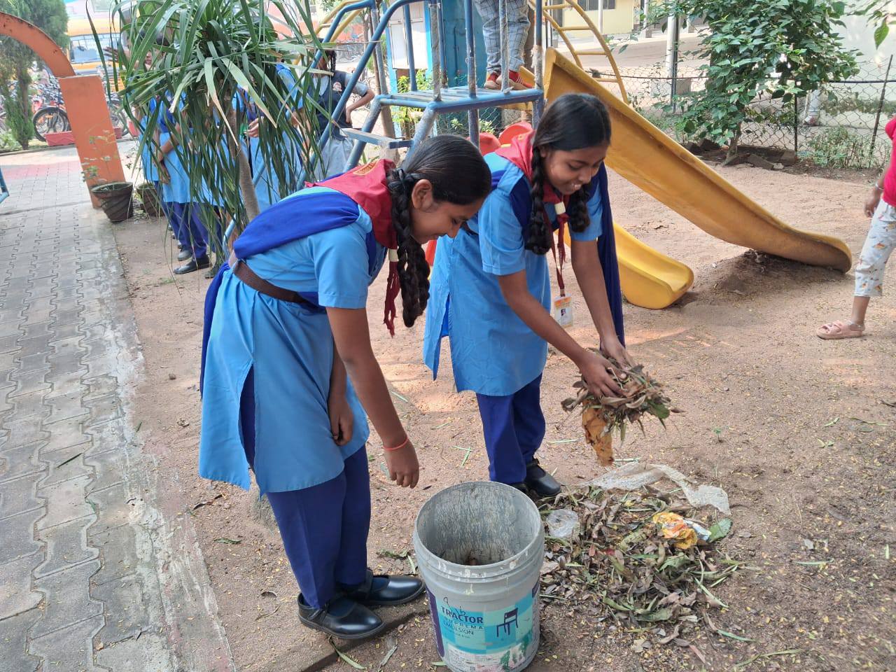 Cleanliness drive by Scout guide students